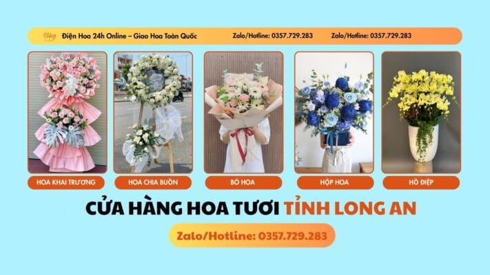 Cửa hàng hoa tươi tỉnh Long An