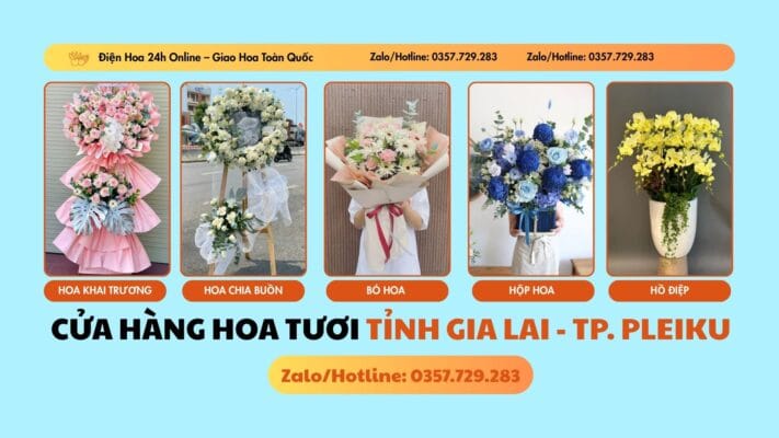 Cửa hàng hoa tươi tỉnh Gia Lai - TP. Pleiku