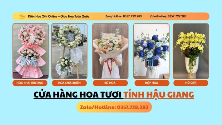 Cửa hàng hoa tươi tỉnh Hậu Giang