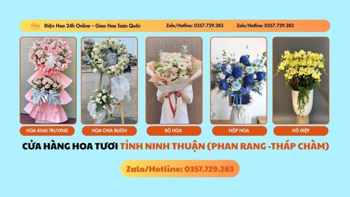 Cửa hàng hoa tươi tỉnh Ninh Thuận - Phan Rang -Tháp Chàm