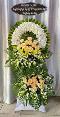 vòng hoa tang lễ nhà bè hồ chí minh