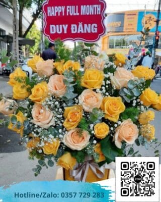 mẫu hộp hoa khai trương đẹp